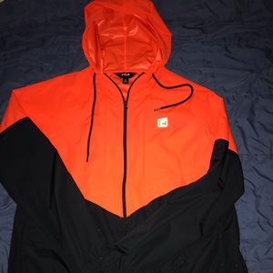 Original Orange and Navy Blue FILA Windbreaker